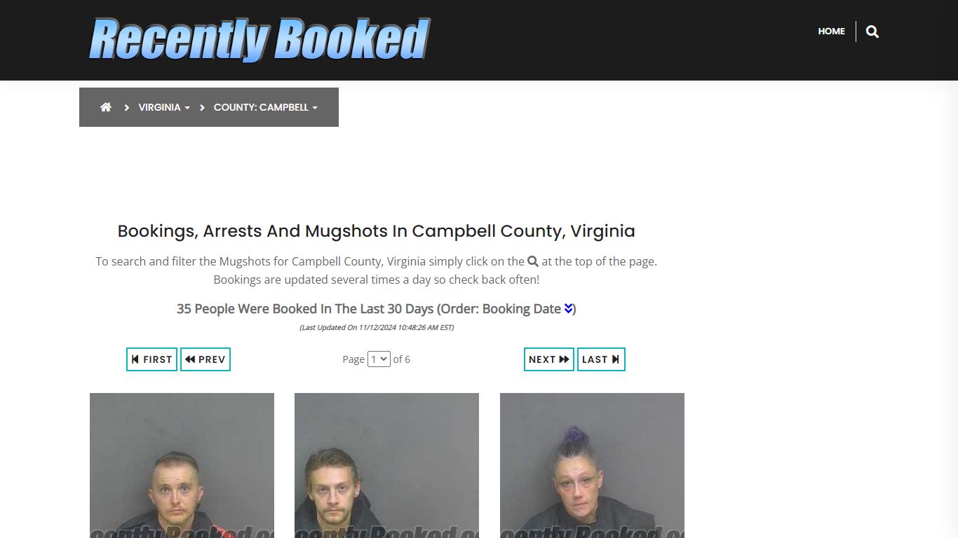 Bookings, Arrests and Mugshots in Campbell County, Virginia