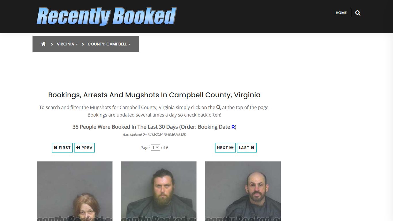 Bookings, Arrests and Mugshots in Campbell County, Virginia